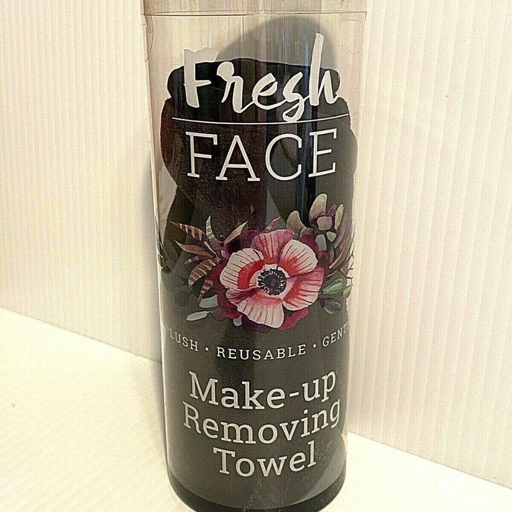 FRESH FACE Black Reusable Makeup Remover Towel